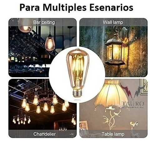 Foco Vintage Led Edison Bulbo 4w Luz Cálida 10 Pza Oferta
