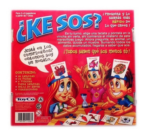 Imagen 3 de 4 de Juego De Mesa ¿ke Sos? Original Toy Co