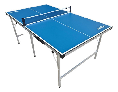 Mesa De Ping Pong Compacta Plegable Portatil Tenis Semipro Color Azul