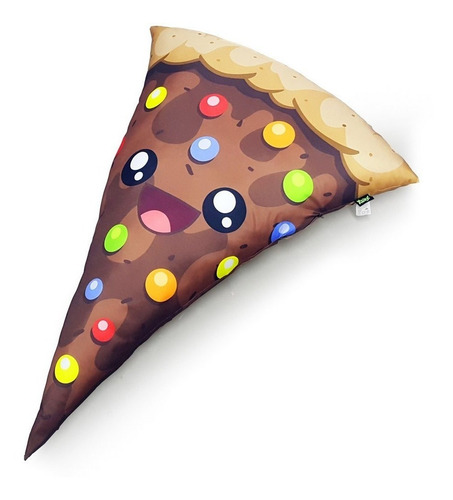 Almofada Gigante Pizza Feliz Cor Chocolate