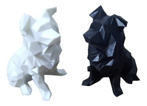 Estatuas Perros Collie Poligonal Medstore 10cm