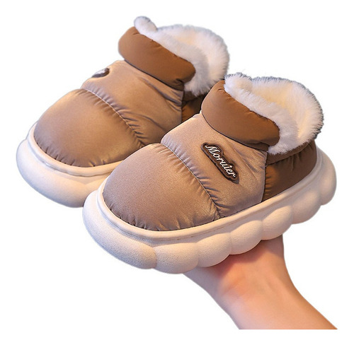 Zapatillas De Algodón Para El Hogar De Felpa De Invierno Par
