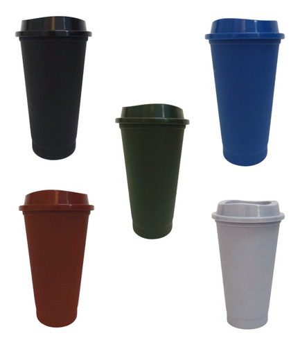 Imagen 1 de 2 de 50 Vaso Tipo Starbucks Colores Dark Regalo - Mayorista