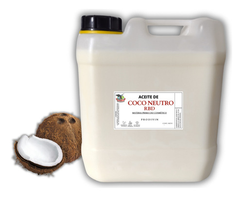 Aceite De Coco Neutro Pren/ Frio Rbd-uso Cosmético 10 Litros