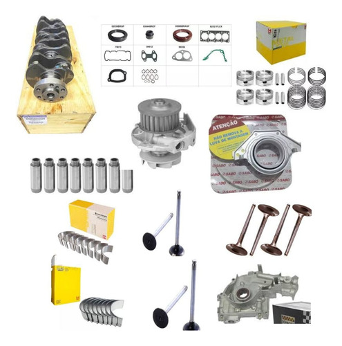 Kit Motor Fiat Uno Fire Way 2009 Eixo Pistao Junta Bronzinas