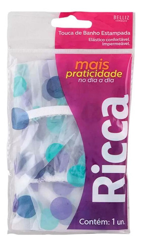 Touca Para Banho Estampada Ricca Cor Colorida De Plastico