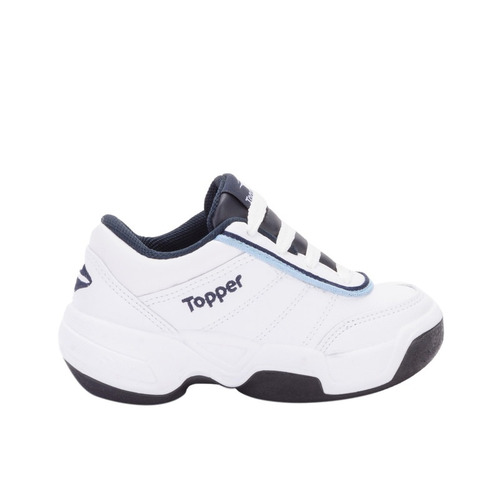 Imagen 5 de 7 de Zapatilla Topper Tie Break Ii Kids Blanco/azul