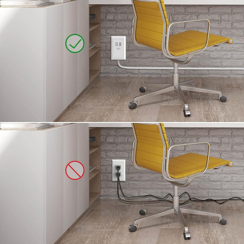 Regleta Extension Electrica Con Sensor Luz 4 Puertos Usb