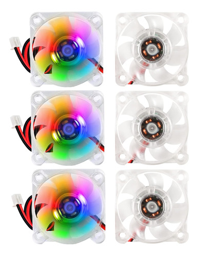 Alinan 6 Unids  24v Color Led Mini Brushless Cooling Fan Tr.