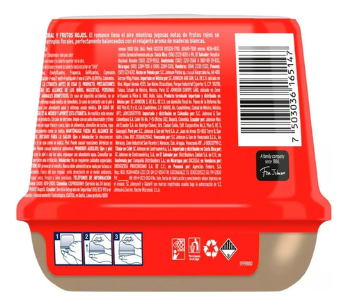 Aromatizante De Cubo Glade Frutos Rojos Contenido 180gr