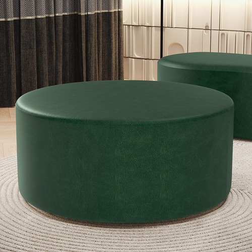 Puff Redondo Orgânico Para Living 90cm Lola Couríssimo Verde