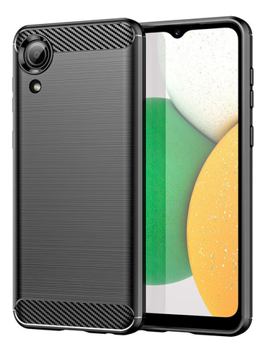 Funda Para Galaxy A03 Core Tpu Textura Fibra De Carbón