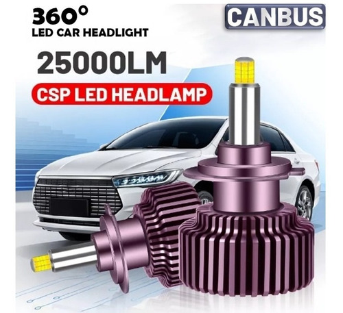 Ampolletas Turbo Led H8/h11/h16 Jp Lupa 360° Canbus 25000lm