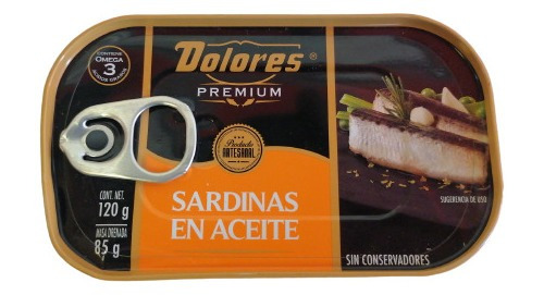 Sardinas En Aceite Dolores De 120 Gr, Caja Con 24 Piezas 