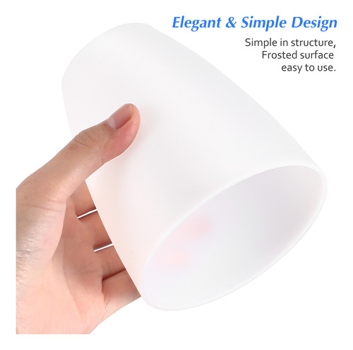 Pantalla De Lámpara De Plástico Blanco Con Apertura, 2 Unida