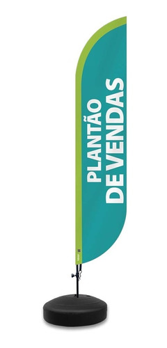 Wind Flag Banner Dupla Face 3m Completo Plantão De Vendas M3