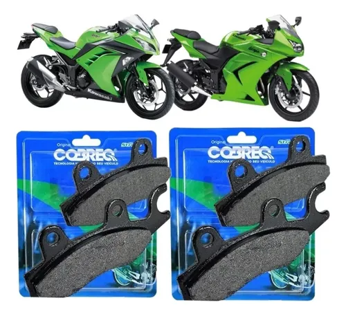 comprar Kit Pastilha Freio Tras + Diant Kawasaki Ninja 250 Z300 Cobr
