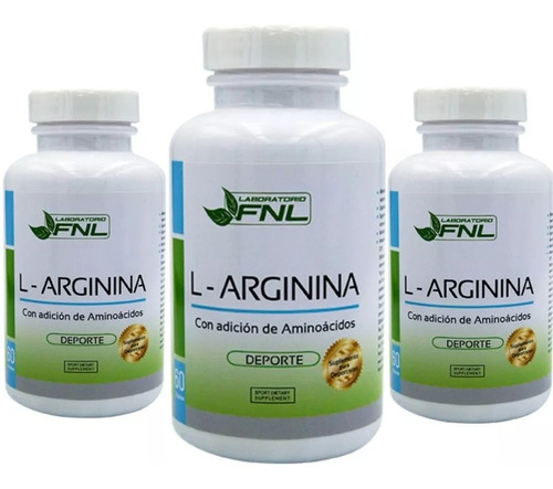 L- Arginina Fnl 3 Fcos 180cap Erectil- Fitness. Envio Gratis