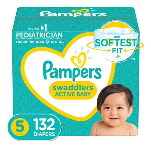 Pampers Swaddlers Pañales Talla 5 132 Contar