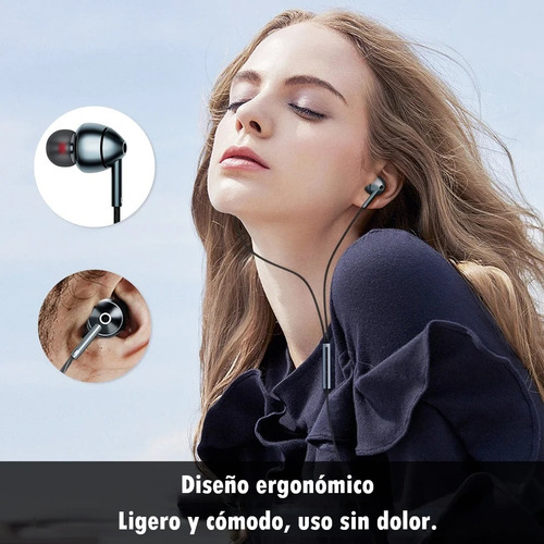 Audifonos Auriculares Usb-c Con Micrófono, Control De Volumen Y Chip Cx31993, Techwolf Intrauriculares Con Cable Para Celular, Tablet Y Laptop 1.2m Color Gris Oscuro