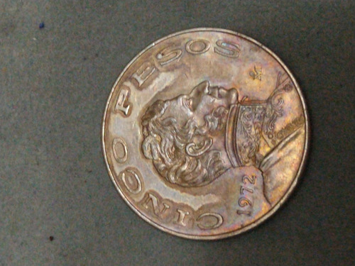 Moneda De Cinco Pesos 1972 (Usado)