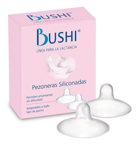 Pezoneras Bushi Silicona Adaptables Permite Amamantar X2 Un