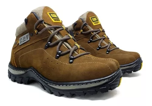 Bota Caterpillar Original Em Couro Botina Adventure Trilha Promoção Envio  Imediato - Escorrega o Preço