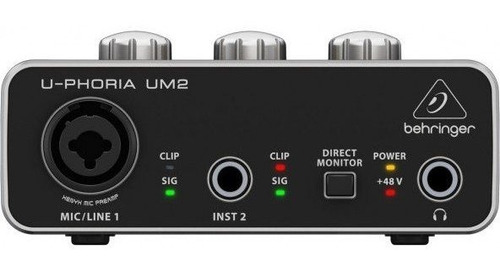 Interface De Audio Behringer Um2 Uphoria - P/ Gravacao