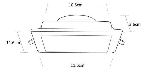Pack 12 Lámparas Cuadradas 6w, 4000k, Estévez, Color Blanco