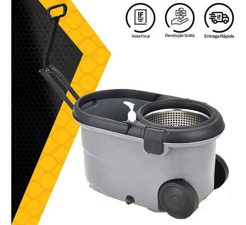 Imagem 2 de 6 de Balde Perfect Mop Pro 360 Inox C/3 Refis