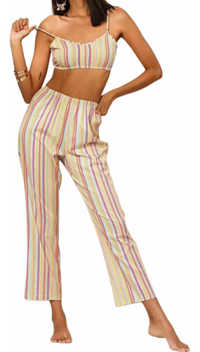Conjunto De Pijama Estampado Multicolor