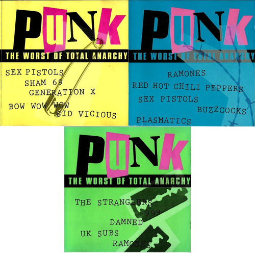 3 Cds Punk The Worst Of Total Anarchy - Holandes (1995)