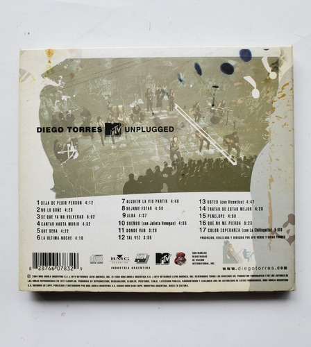 Cd Diego Torres Unplugged Mtv Music Televisión (Usado)