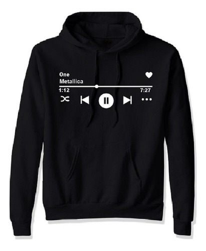 Sudadera Hoodie Spotify Canción Y Artista Favorito Unisex