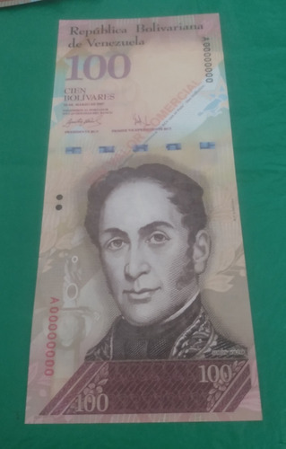 Afiche Billete Venezuela Fuerte 100 Bolívares Grande
