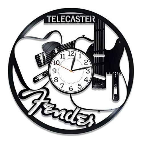 Kovides Music Wall Clock 12 Inch Fender Guitar Birthday Gift