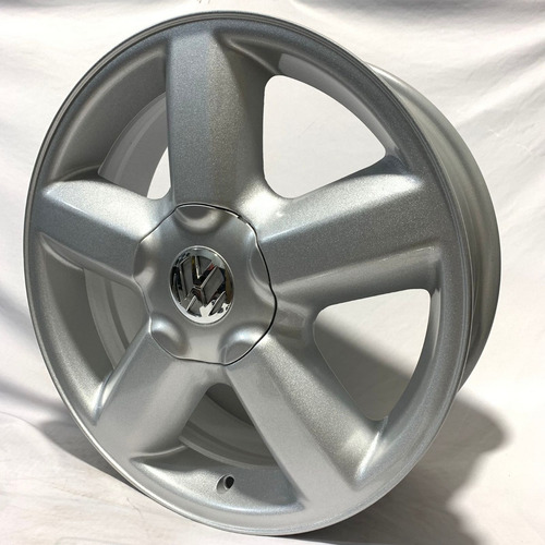 Roda Aro 17 Vw Gol Gti Zk460 Parati 4x100 / Jogo 4 + Bicos Cor Prata