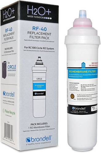 Brondell H2o + Círculo Membranas De Osmosis Inversa Filtro D