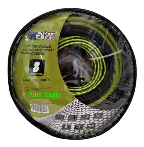 Kit De Instalacion Calibre 8 Carbon Audio 100% Cobre 