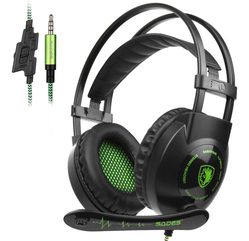 Audifono Gamer Sades Sa-801 Estereo Xbox Ps4 Pc Mac 3.5mm