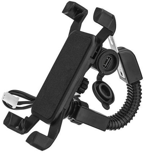 Soporte Holder Para Celular De Moto Con Entrada De Carga Usb