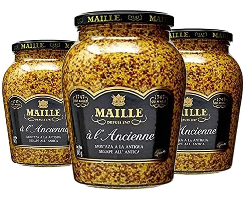 3x Mostarda Maille A Moda Antiga (l'ancienne) 210g