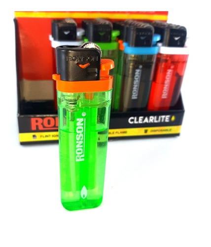 60 Encendedores Ronson Transparente Clearlite / Maxtabacos