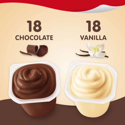 Snack Pack Pudding Chocolate Y Vainilla 36 Piezas Importado
