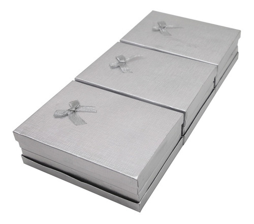 Imagen 4 de 8 de Set 6 Cajas De Regalo 13x18 Cms Joyas O Collares - Plateadas