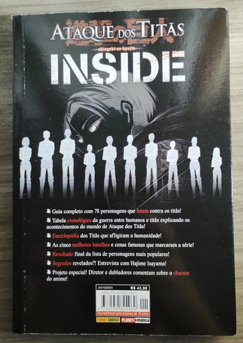 Coleção Shingeki No Kyojin - Guias (3 Em 1) / Answers / Outside / Inside (Usado)