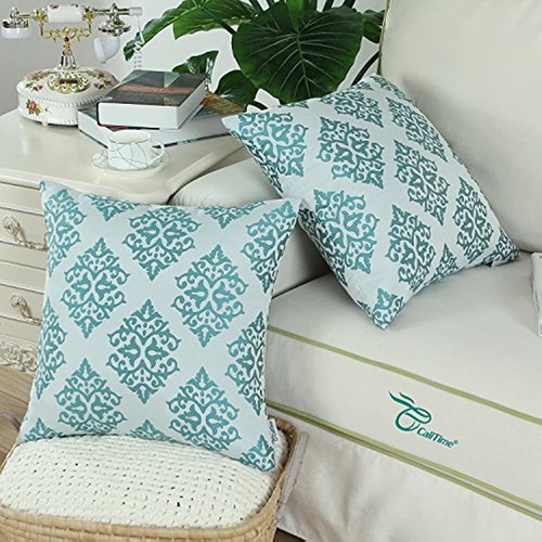 Calitime Juego De 2 Fundas De Cojín Para El Sofá O Decoració