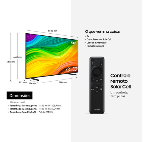 Samsung Smart Tv 55 Polegadas Qled 4k Q60d 2024 Quantum Hdr