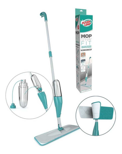 Mop Spray Magico Com Reservatório Rodo De Limpeza Microfibra
