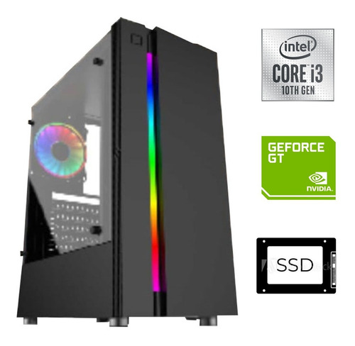Imagen 1 de 6 de Cpu Gamer Intel Core I3-10100, Ssd 480gb, 8gb, Nvidia 2gb.